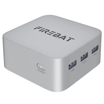 FIREBAT T8 PLUS Mini PC, Intel N100, 4 mag, max. 3.4GHz, 16GB LPDDR5 RAM, 512GB SSD, 3×HDMI 4K, WiFi 5, Bluetooth 4.2, 3×USB3.1, 2×LAN, audio