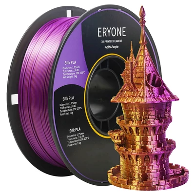 ERYONE Dual Color Silk PLA nyomtató filament 1kg - sárga-lila
