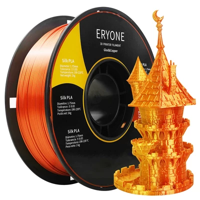 ERYONE Dupla Színű Selyem PLA 3D nyomtató filament 1kg - arany-réz