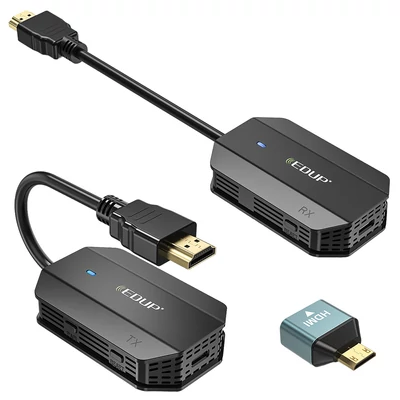 EDUP EH-WD9905 Vezeték nélküli HDMI adó és vevő, 30m hatótáv, Plug and Play, Android/Windows/iOS/Mac OS kompatibilis