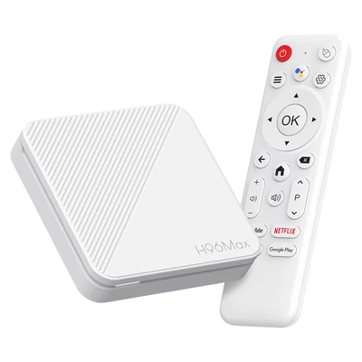 H96 Max H313 Android 14 TV Box, 2GB RAM 16GB ROM, 4K UHD, WiFi 6, Chromecast, Google Play, HDMI, USB, Ethernet, TF kártya támogatás