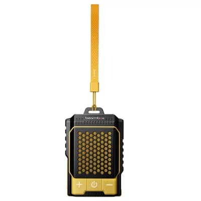 Beambox Clip Wave kültéri hordozható klipszes hangszóró, ANC zajszűrés, IPX5 vízálló, Bluetooth 5.3, akár 12 órás lejátszás - Sárga