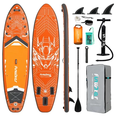 FunWater SUPFW50A stand up paddle board 350x90x15 cm – könnyű, stabil vízi evezős deszka, 200 kg teherbírással, ideális paddle boardozáshoz