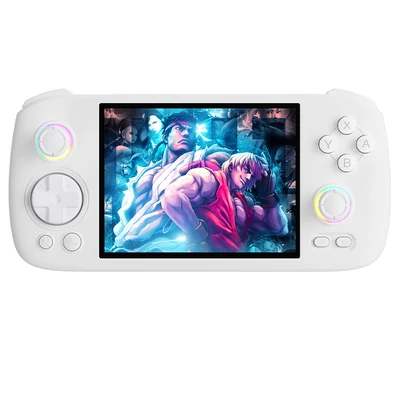 ANBERNIC RG406H játékkonzol, 4" IPS, 8 magos, 8GB RAM, 128GB tárhely, 4000+ játék, Android 13 - Fehér, 128GB TF kártya