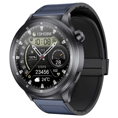 KUMI WATCH Gear GT3 okosóra, 1.43” AMOLED kijelző, AI hangvezérlés, egészségkövetés, Bluetooth hívás, IP68 vízálló – Szürke