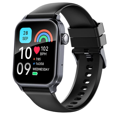 SENBONO JX633 okosóra 1.83" kijelzővel, IP68 vízállósággal, 600 mAh akkumulátorral, 100+ sport móddal, BT hívással, alváskövetéssel – Fekete