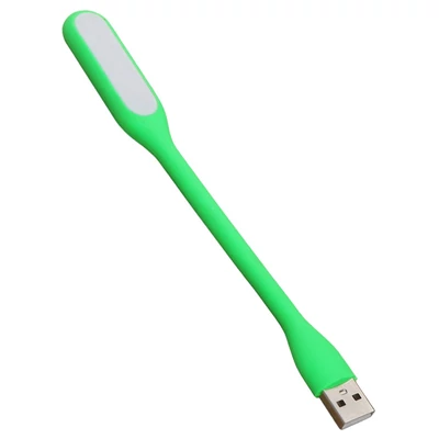 Hordozható USB LED olvasólámpa hajlítható karral, mini éjszakai lámpa laptophoz és számítógéphez – Zöld