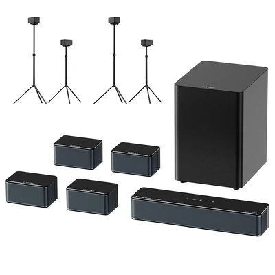 Ultimea Poseidon D80 Boom 7.1 soundbar + 2 hangfalállvány, Dolby Atmos, 500W, Bluetooth 5.3, APP vezérlés, EQ beállítások