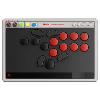 8BitDo arcade kontroller Switchhez és Windows-hoz, dinamikus gombkiosztás, leverless, precíz vezérlés, karc- és ujjlenyomatálló