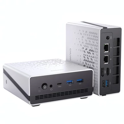 CHUWI UBox Mini PC Ryzen 5 7430U, 16GB RAM 512GB SSD, 4K tripla kijelző USB-C HDMI DP, WiFi 6 BT5.2, 2.5G LAN