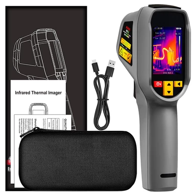 BSIDE HX2 hőkamera, 240x320 px, 15 színmód, 2.4" TFT LCD, 0.3-3m fókusz, 50° nagylátószög, beltéri/kültéri használatra - Szürke