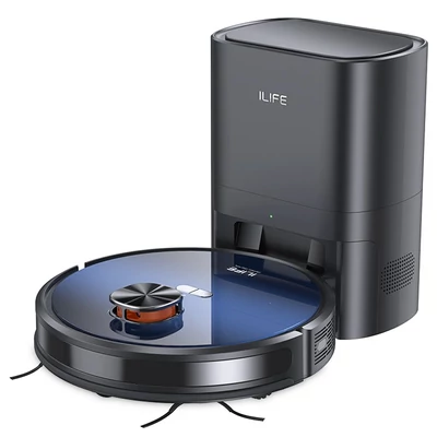 ILIFE T10s robotporszívó és felmosó, önürítő dokkolóval, 3000Pa szívóerővel, LDS navigációval, 150 perc üzemidővel