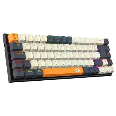 Redragon Ryze K633CGO-RGB német QWERTZ gamer mechanikus billentyűzet, 68 gomb, piros switch, RGB háttérvilágítás, USB-C, hot-swap, PBT kupakok