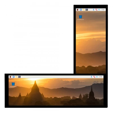 Waveshare 7.9" IPS érintőkijelző Raspberry Pi 4B/3B+/3A+/Zero 2W/CM4, 400x1280, HDMI, edzett üveg