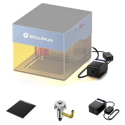 SCULPFUN iCube lézergravírozó légpumpa és méhsejt panel készlet