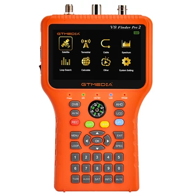 GTMEDIA V8 Finder PRO 2 műholdkereső és jel analizátor, DVB-S2X/S2/S, DVB-T2/T, DVB-C, ATSC-C támogatással