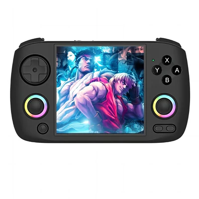ANBERNIC RG CubeXX játékkonzol 32GB+256GB, 11000+ játékkal, 3.95” IPS kijelző, WiFi, Bluetooth, RGB fény - Fekete