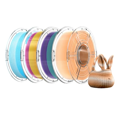 Mecpow 4 kg nagy sebességű PETG filament – narancs-fehér / kék-fehér / rózsaszín-sárga / zöld-lila