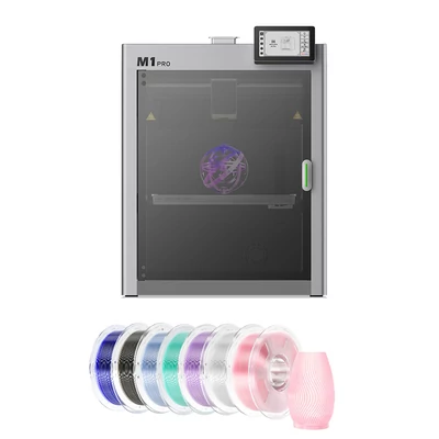 Artillery M1 Pro 3D nyomtató + 7 kg nagy sebességű PETG áttetsző filament – 1 kg füstszürke, kék, világoskék, cián, áttetsző, világoslila, rózsaszín