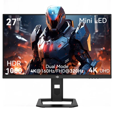 TITAN ARMY P275MV PLUS 27" 4K/160Hz Gaming Monitor, Fast IPS, HDR1000, Mini LED, 1ms, FreeSync, HDMI 2.1, USB‑C