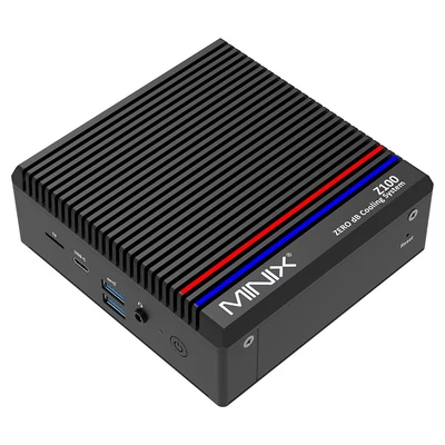 MINIX Z100-0dB mini PC – Intel N100, 4 mag, 8GB RAM, 256GB SSD, 4K Dual kijelző, WiFi6, Bluetooth 5.2, csendes, energiatakarékos számítógép