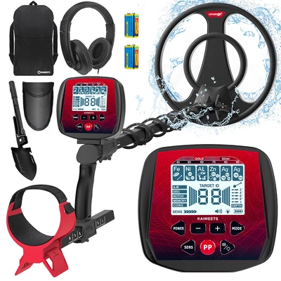 KAIWEETS EXPLORER X I fémkereső – 6 üzemmód, állítható nyél, vízálló IP68 tekercs, LCD kijelző