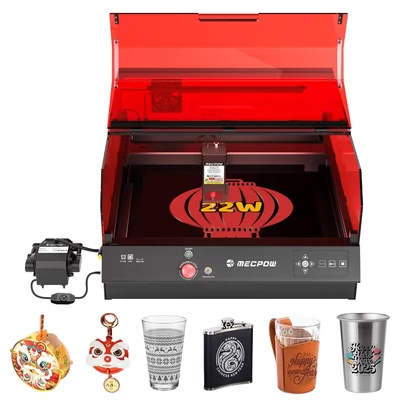 Mecpow X4 Pro 22W lézergravírozó gép – beépített kamera, 22000 mm/perc sebesség, precíz 0,08×0,1 mm pont, LightBurn és LaserGRBL kompatibilis