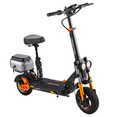 TWOFISH V5 MAX elektromos roller üléssel, 800W motor, 48V 18Ah akku, 45km/h, 45km hatótáv, tárcsafék, dupla felfüggesztés, LCD kijelző