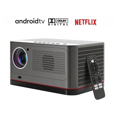 ETOE Whale Pro 1500 ANSI projektor, Netflix & Android TV, natív 1080P, 4K, autofókusz, 2×10W hangszóró, Wi-Fi