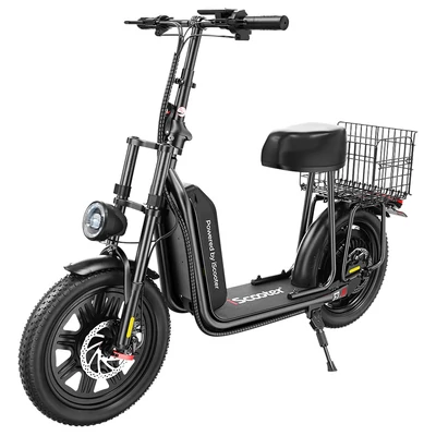 iScooter F7 elektromos roller 1000W motorral, 48V 10.4Ah akkuval, 16" kerékkel, 45km/h sebesség, 50km hatótáv, tárcsafék, első teleszkóp
