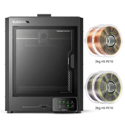 Elegoo Centauri Carbon 3D nyomtató + 4 kg HS PETG filament – Átlátszó szivárvány