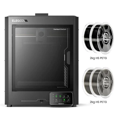 Elegoo Centauri Carbon 3D nyomtató + 4 kg HS PETG filament – 2 kg fekete/füstszürke