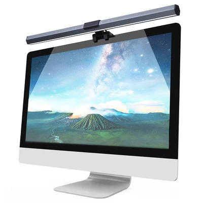 Monitor lámpa LED fénycsíkkal – 3 fény mód, 10 fényerő, USB, érintésvezérlés, ívelt és sík képernyőkhöz, szemkímélő olvasófény