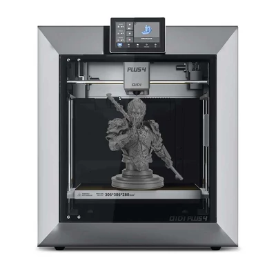 QIDI TECH PLUS4 3D nyomtató, 600 mm/s sebesség, 370℃ magas hőmérséklet, fűtött kamra, 305×305×280 mm, több szín és távoli vezérlés