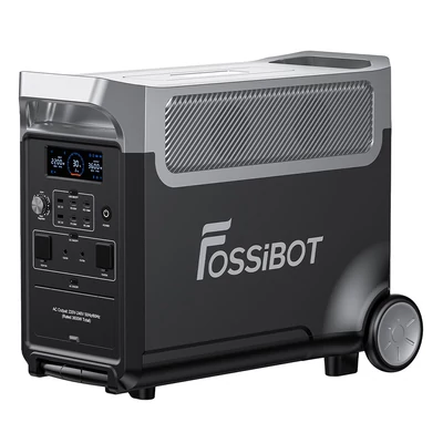 FOSSiBOT F3600 Pro hordozható erőmű, 3840Wh LiFePO4 akkumulátor, 3600W kimenet, 2000W napelem-töltés, UPS, APP vezérlés