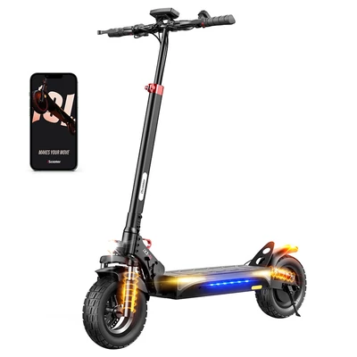 iScooter iX3 összecsukható elektromos roller, 10" légabroncs, 800W motor, 40 km/h sebesség, 40 km hatótáv, állítható kormány, app vezérlés - fekete