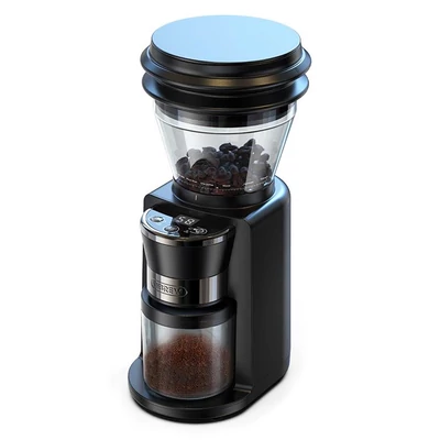 HiBREW G3 elektromos kávédaráló, 34 fokozatú őrlés, 210g tartály, 48mm kúpos kés, antisztatikus funkció, kézi és automata mód
