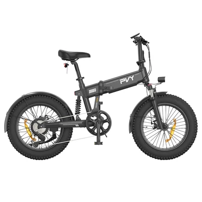 PVY Turbo elektromos kerékpár 250W motorral, 48V 13Ah akkumulátorral, 20x4.0 zsíros gumikkal, 100 km hatótávval és Shimano 7 sebességgel