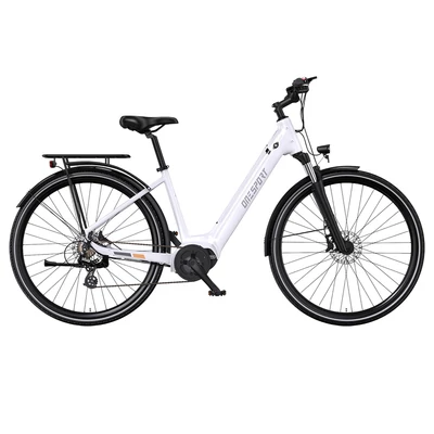 ONESPORT OT07 elektromos kerékpár 250W BAFANG motorral, 36V 14Ah akkumulátorral, 27.5” kerekekkel, 110 km hatótávval, SHIMANO 7-sebesség - fehér