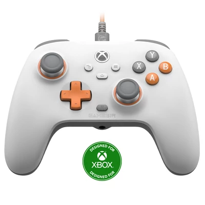 GameSir T7 vezetékes játékvezérlő, Hall-effektus karok és ravaszok, Xbox/Xbox One X/S, Steam, Windows 10/11 – Krémes fehér