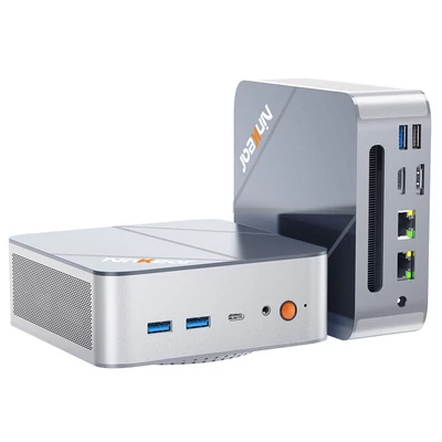 Ninkear M8 Mini PC, Ryzen 7 8745HS, 32GB RAM, 1TB SSD, 8K/4K kijelző, WiFi 6, BT 5.2, dupla 2.5G LAN