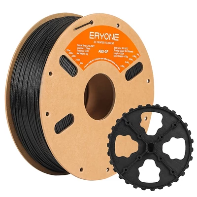 ERYONE üvegszál erősítésű ABS filament 1kg – fekete, nagy szilárdságú 3D nyomtató alapanyag