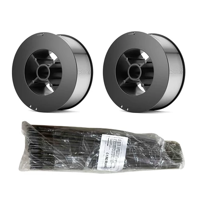 Mecpow 1mm és 0,8mm önvédő hegesztőhuzal gáz nélkül + szénacél elektródák