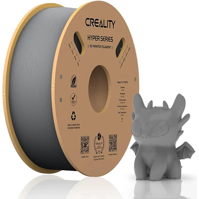 Creality Hyper-PLA nyomtatószál 1kg - Szürke, kiváló minőségű 3D nyomtatáshoz