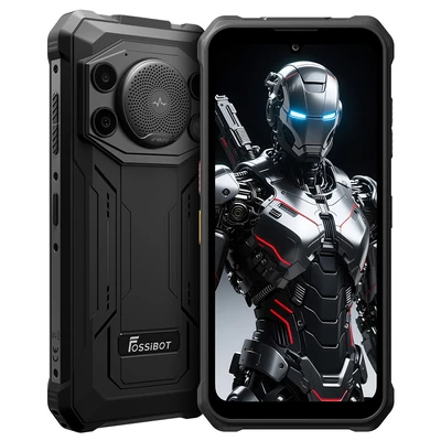 FOSSiBOT F110 Pro 5G Strapabíró Okostelefon, 20GB RAM, 128GB ROM, 6,75" HD+ kijelző, 10000mAh, 50MP AI Kamera, NFC - Fekete