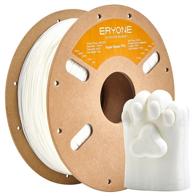 ERYONE Nagysebességű TPU Filament 1kg 3D nyomtatóhoz - Fehér 