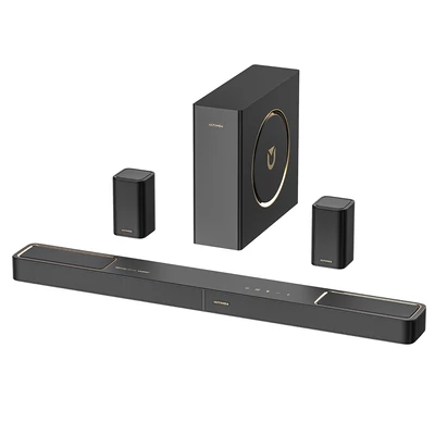 Ultimea Skywave F40 5.1.2 soundbar, Dolby Atmos, 400W, Bluetooth 5.4, vezeték nélküli mélynyomó, app vezérlés, házimozihoz