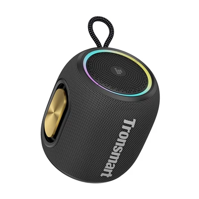 Tronsmart T8 Mini hordozható kültéri hangszóró, 16W teljesítmény, 20 órás üzemidő, IPX7 vízálló – Fekete