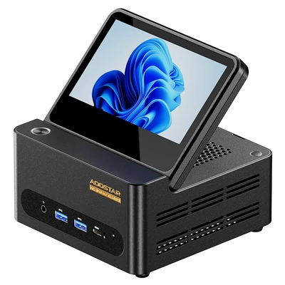 AOOSTAR GFLIP Mini PC Barebone, 5" kijelző, AMD Ryzen AI 9 HX 370, WiFi 7, OCuLink, Fingerprint, Triple Display