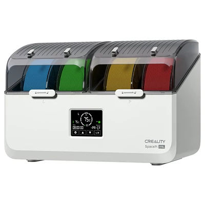 Creality SpacePi X4L filament szárító doboz, 4 tekercses, dupla fűtőkamrás, LCD érintőkijelzős, nedvességzáró, PLA/PETG-hez